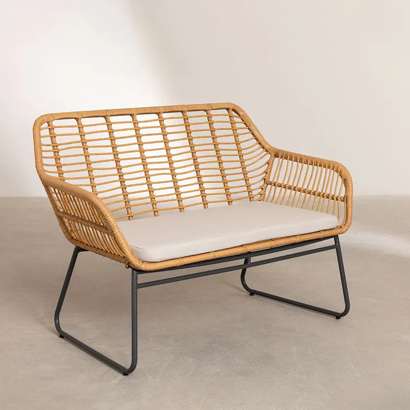 Modern Outdoor Patio Conversation Set.  Waterproof Balcony & Courtyard Lounge Furniture