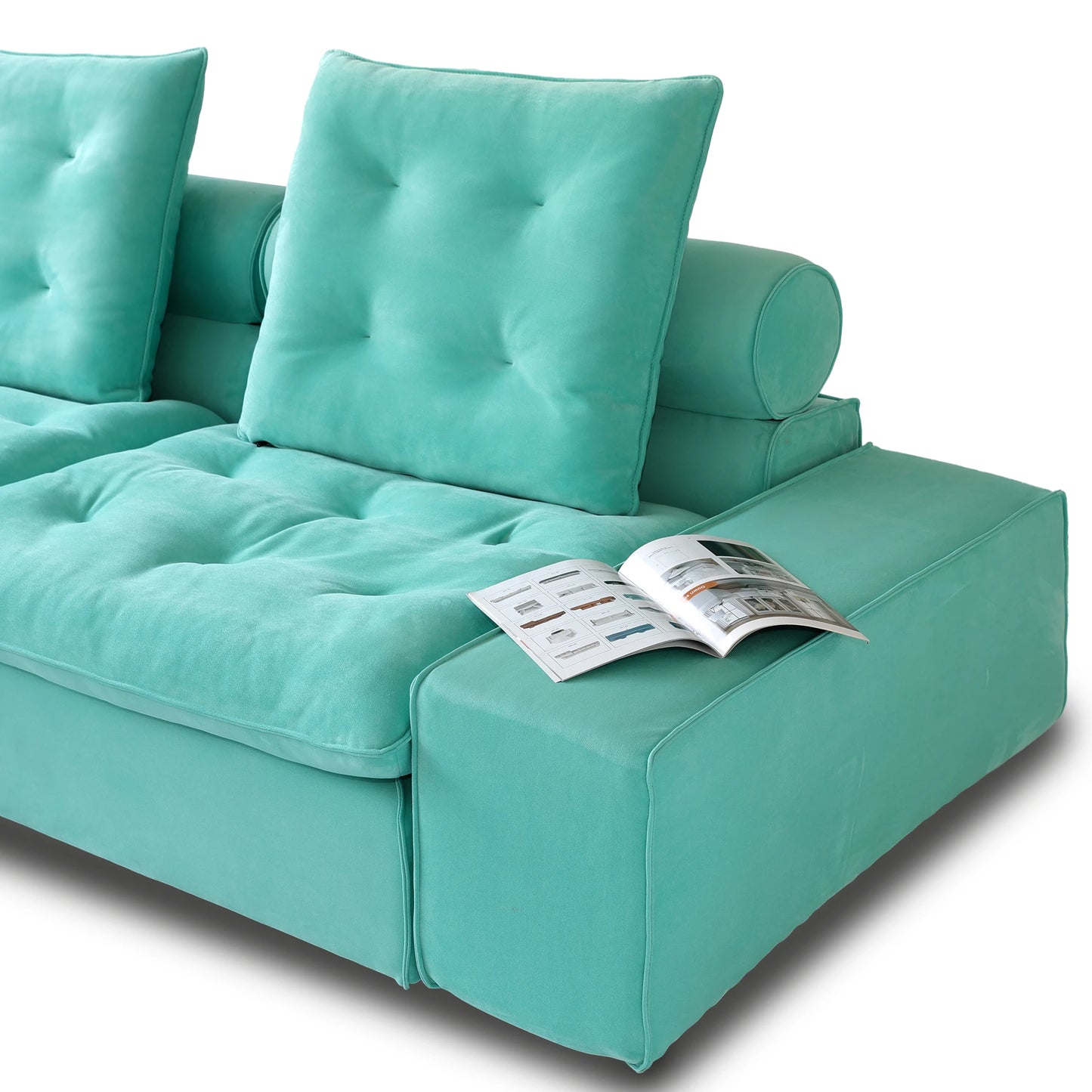 Modular Cloud Sectional Couch Oversized Down Filled Sofa Couches with Chaise Ottoman Adjustable Backrest Couch For Living Room