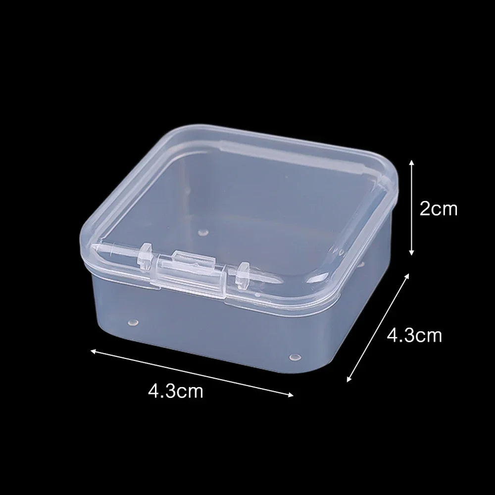 Clear Mini Storage Box Set (6–60 PCS) Stackable Plastic Organizer for Jewelry, Crafts & Small Items