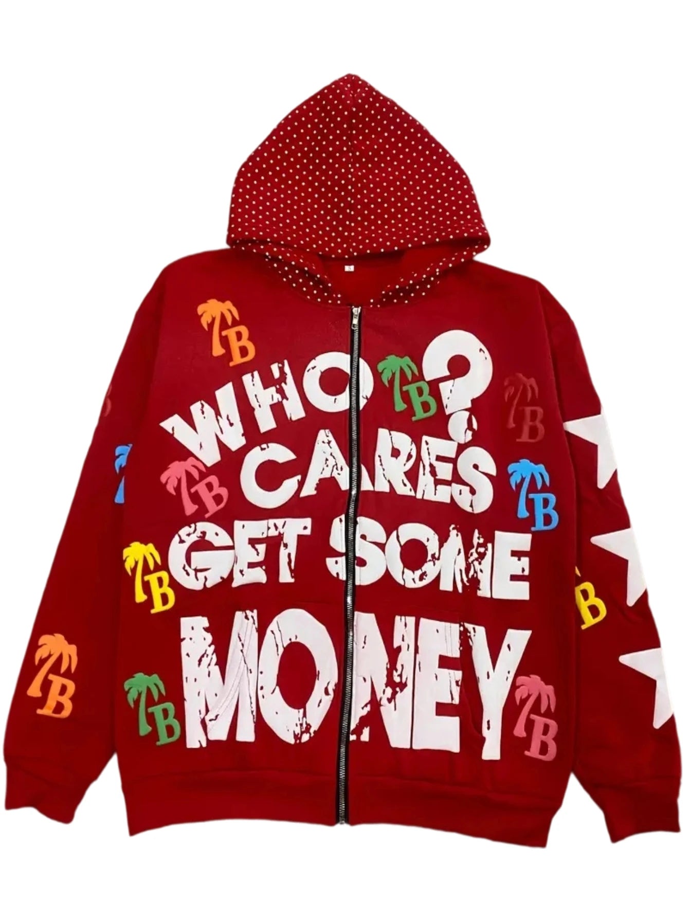 Y2k Red Fall Jackets for Women Oversized Letter Print Zip Up Hoodie  Street Hip-Hop Style Motorcycle Jacket for Men