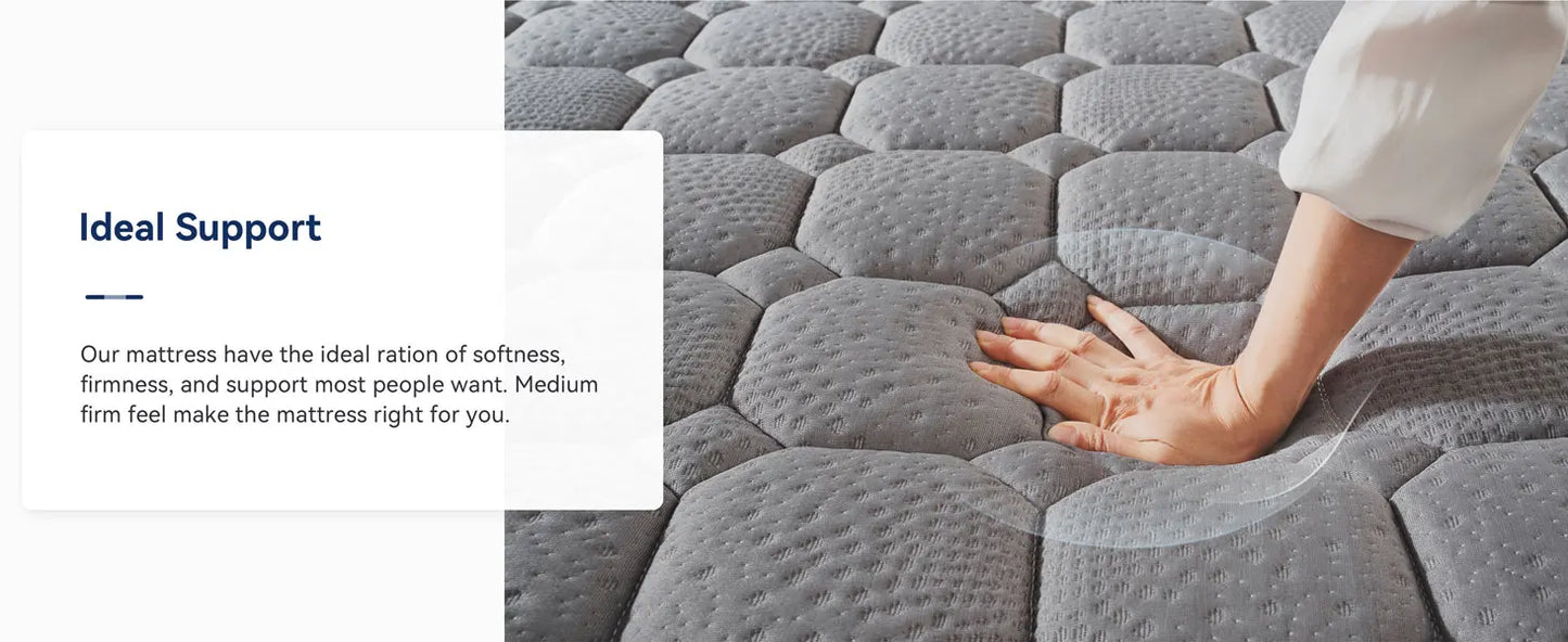 12 Inch Multilayer Hybrid Queen Mattress Multiple Sizes Styles Available Ergonomic Design with Memory Foam and Pocket Spring Med