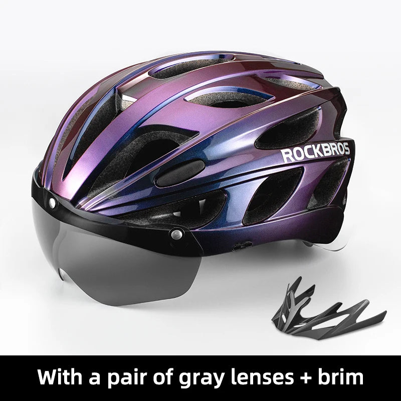 ROCBROS Adult Lightweight Cycling Helmet . Road & Mountain Bike Safety Helmet with Adjustable Fit and Ventilation