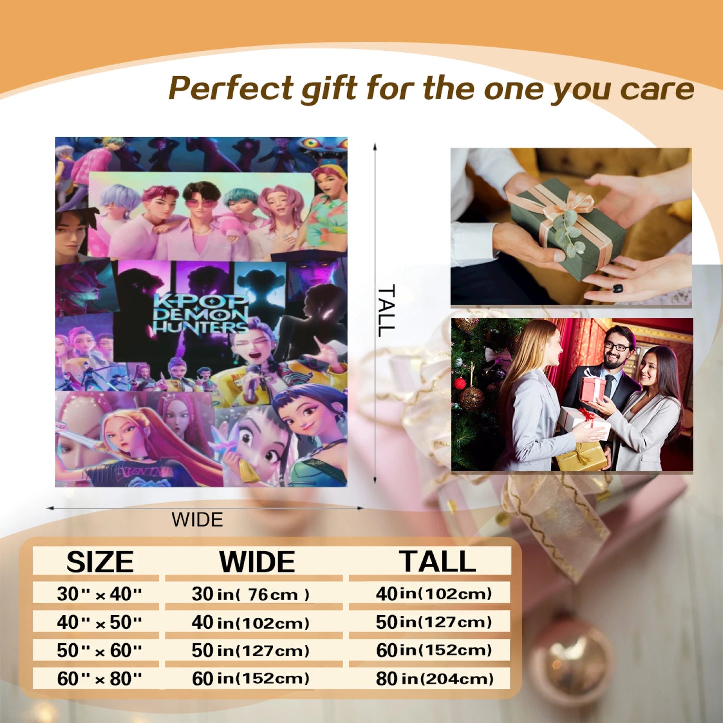 Saja Boys KPop Demon Hunters Blanket Soft Cozy Throw Blanket Gift Warm Flannel Blankets and Throws for Couch Sofa Bed