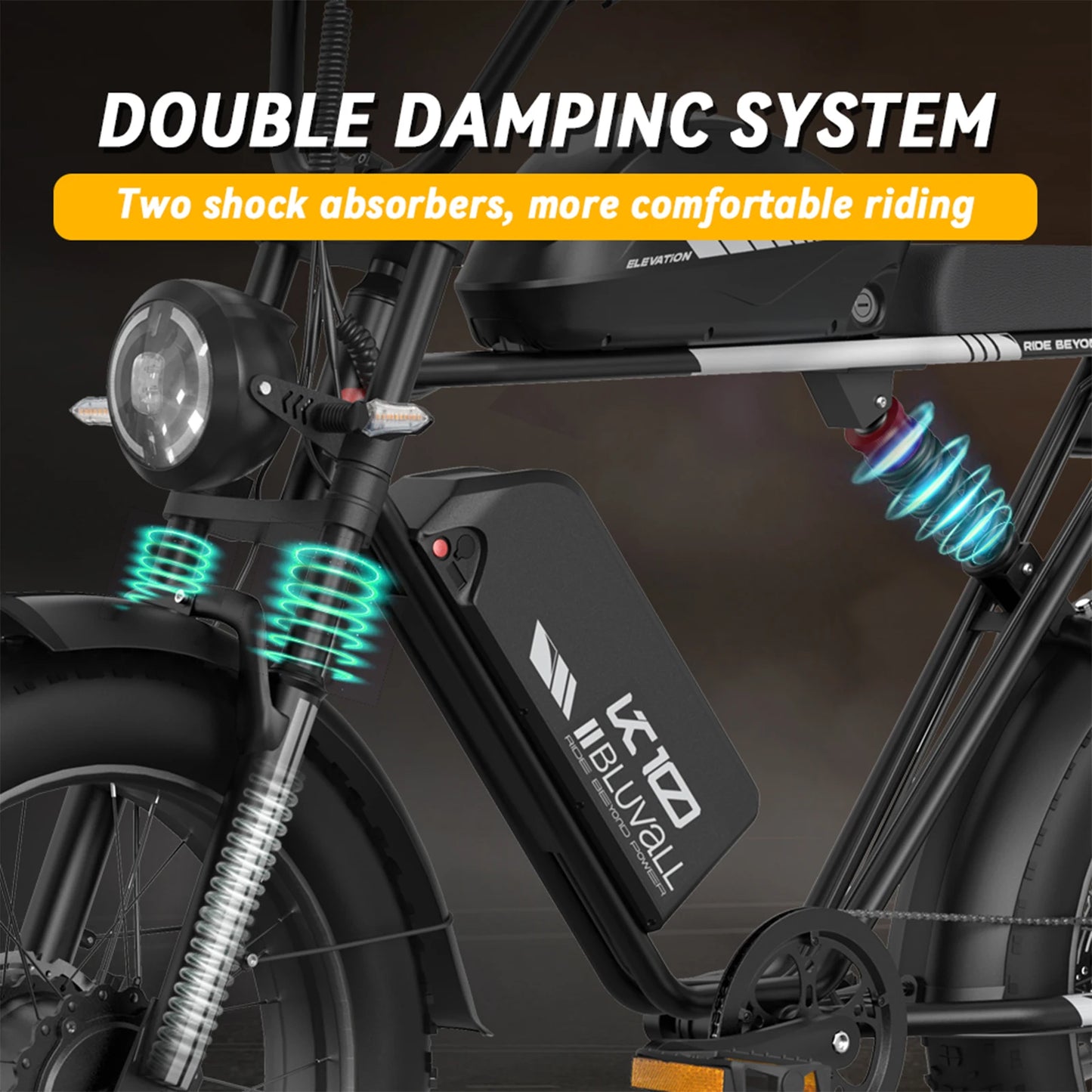 E10 Electric Bike 52V Dual Motors 35MPH Top Speed 160-Mile Range High-Capacity Battery Long-Distance Commuting for Adults