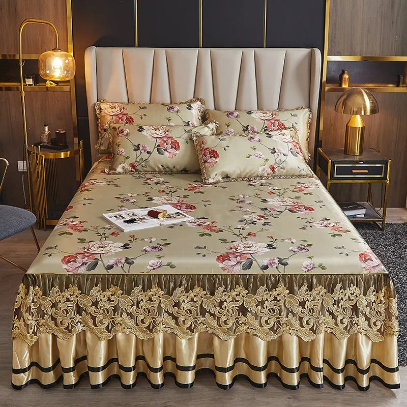 European Floral Summer Bedspread Set