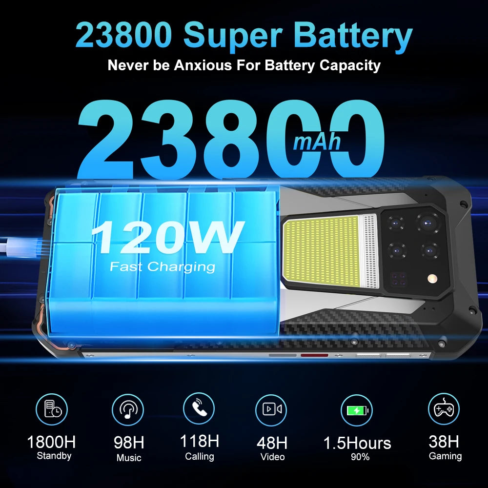 8849 Tank 3 Rugged 32GB 512GB 23800mAh Android14 120W Charger Dimensity 8200 5G 200MP 120Hz Outdoor Light  GPS Dual SIM