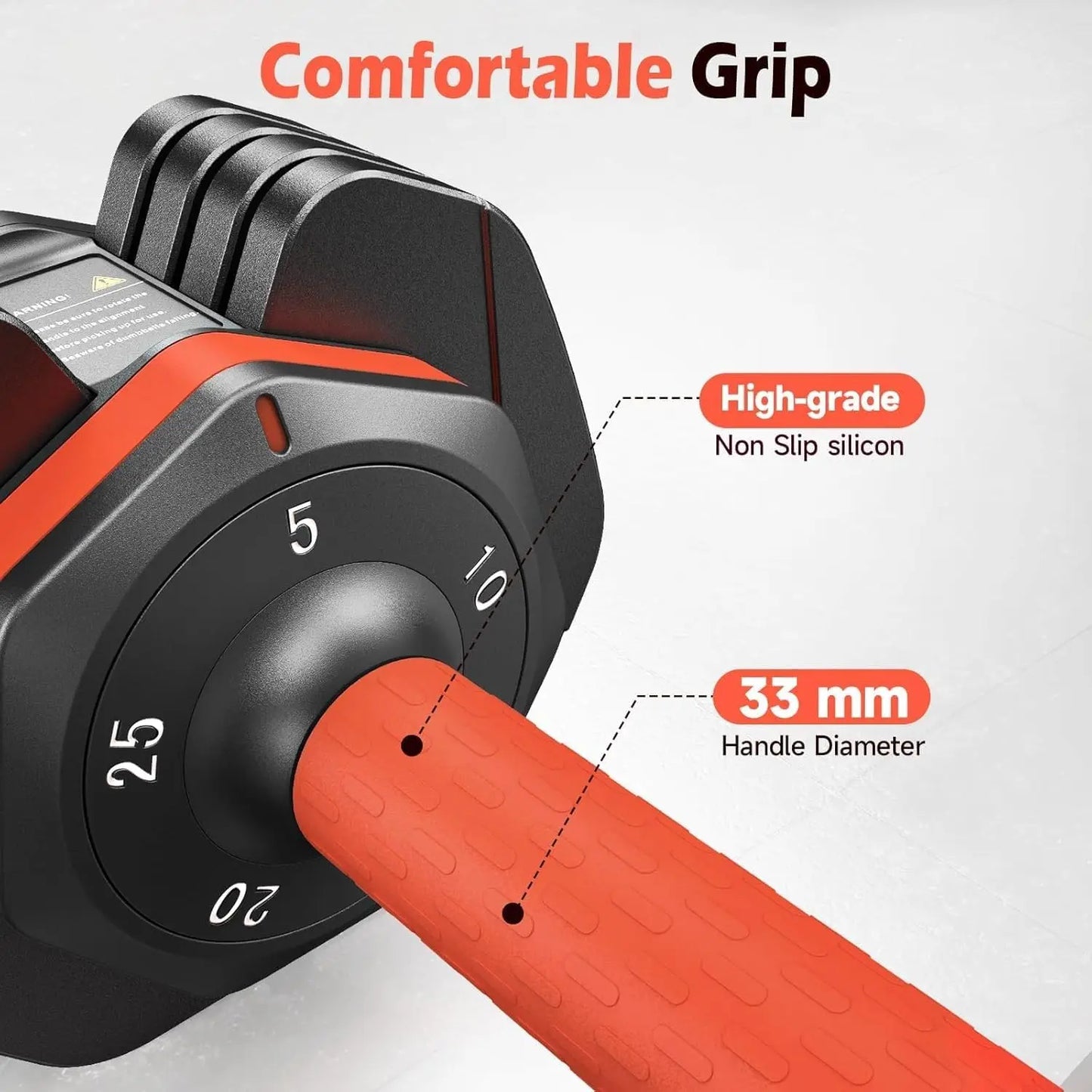 Adjustable Dumbbell Set 5LB–25LB Pair for Home Gym Strength Training