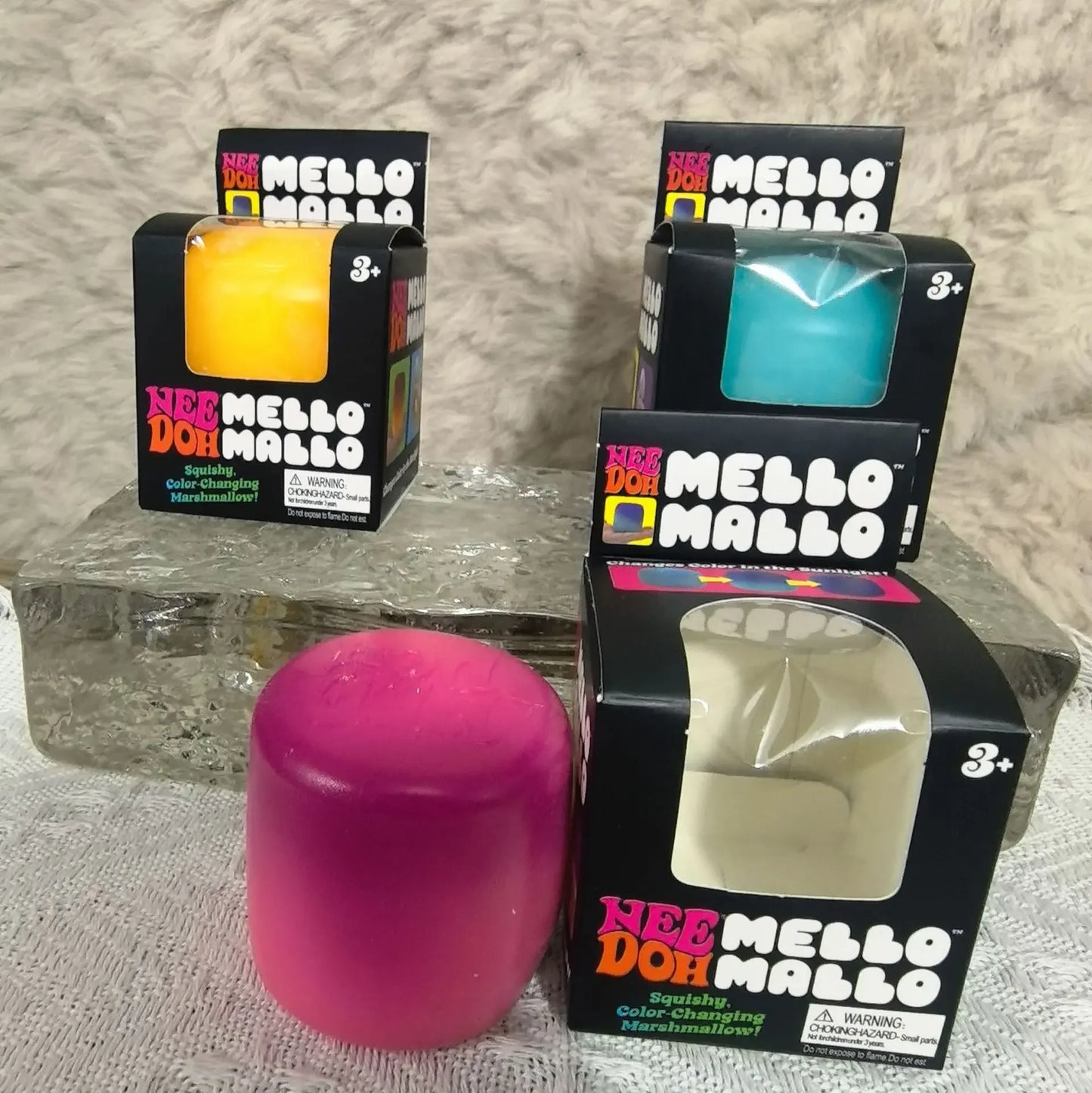 1–3 Piece Color-Changing Squishy Marshmallow Stress Ball.  Soft Sensory Fidget Toy for Kids & Adults