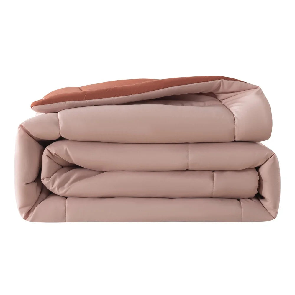 5-Piece Reversible Bed in a Bag Comforter Set with Sheets Soft Pink Red Canyon Twin XL Cozy Bedding All Ages