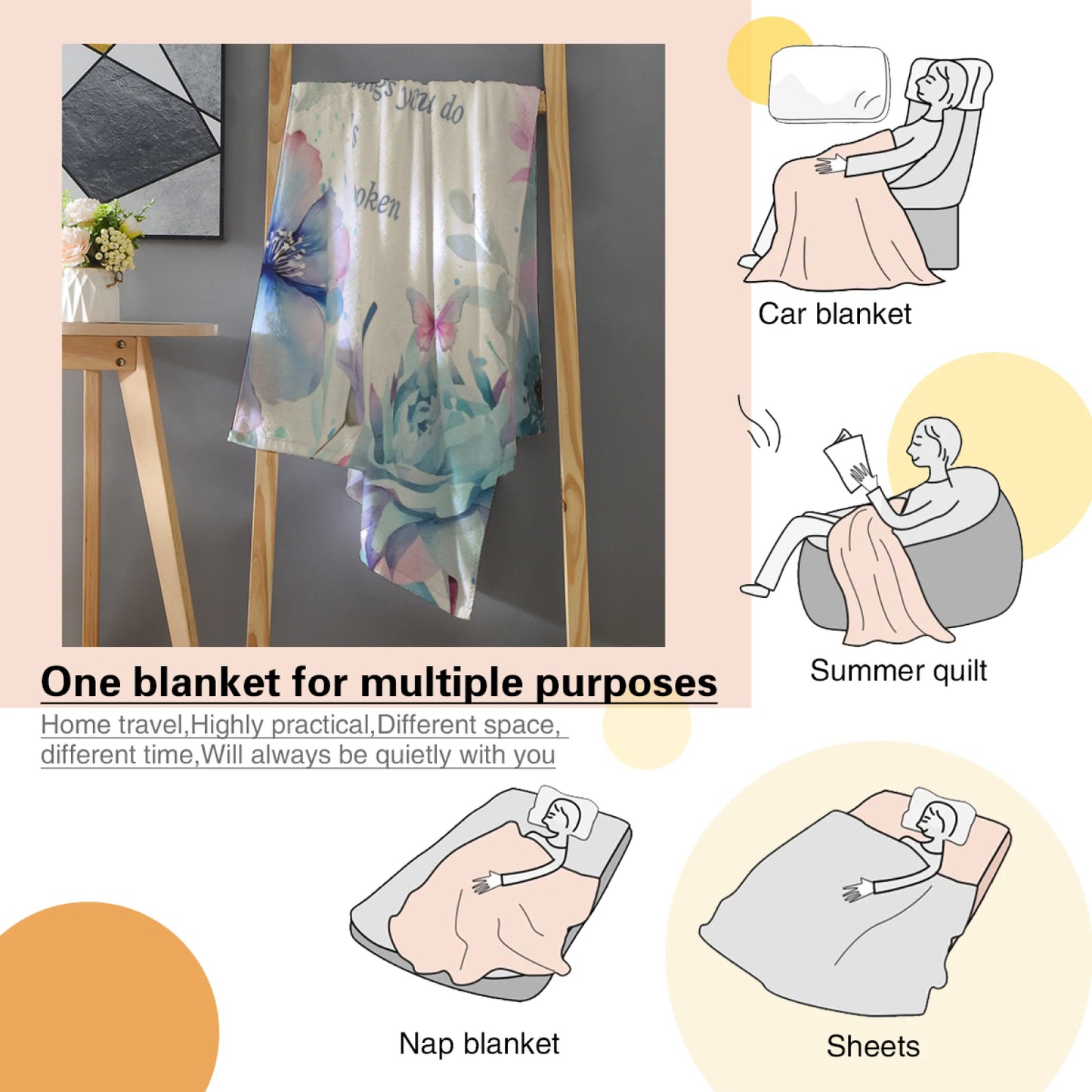 Best Aunt Gifts Printing Blanket, Soft Comfortable Flannel Throw Blanket, Lightweight Quilt, Suitable for Women, Boys, Girls, Adults Gift Blanket