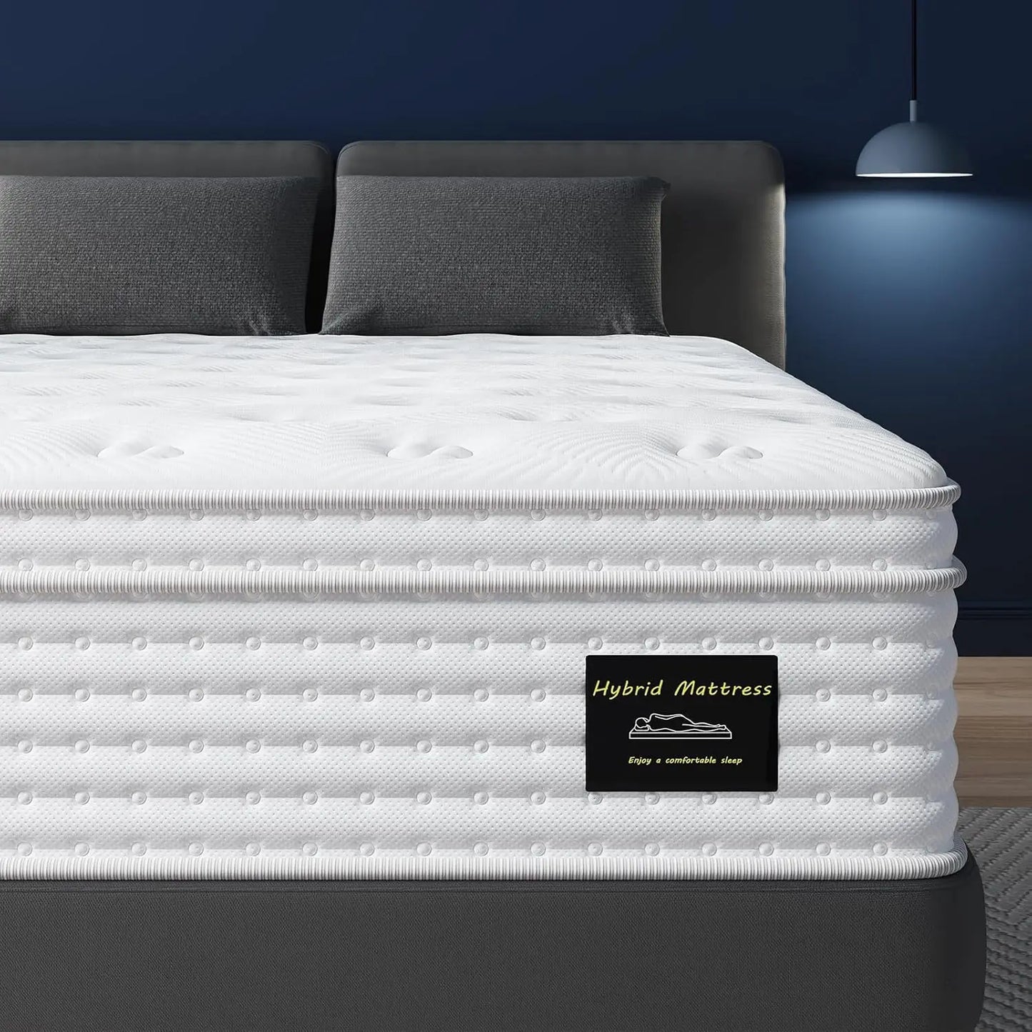 BedStory 12-14" Hybrid Mattress - Full/King/Queen Size Mattress - Gel Memory Foam & Innersprings for Comfort & Motion Isolation