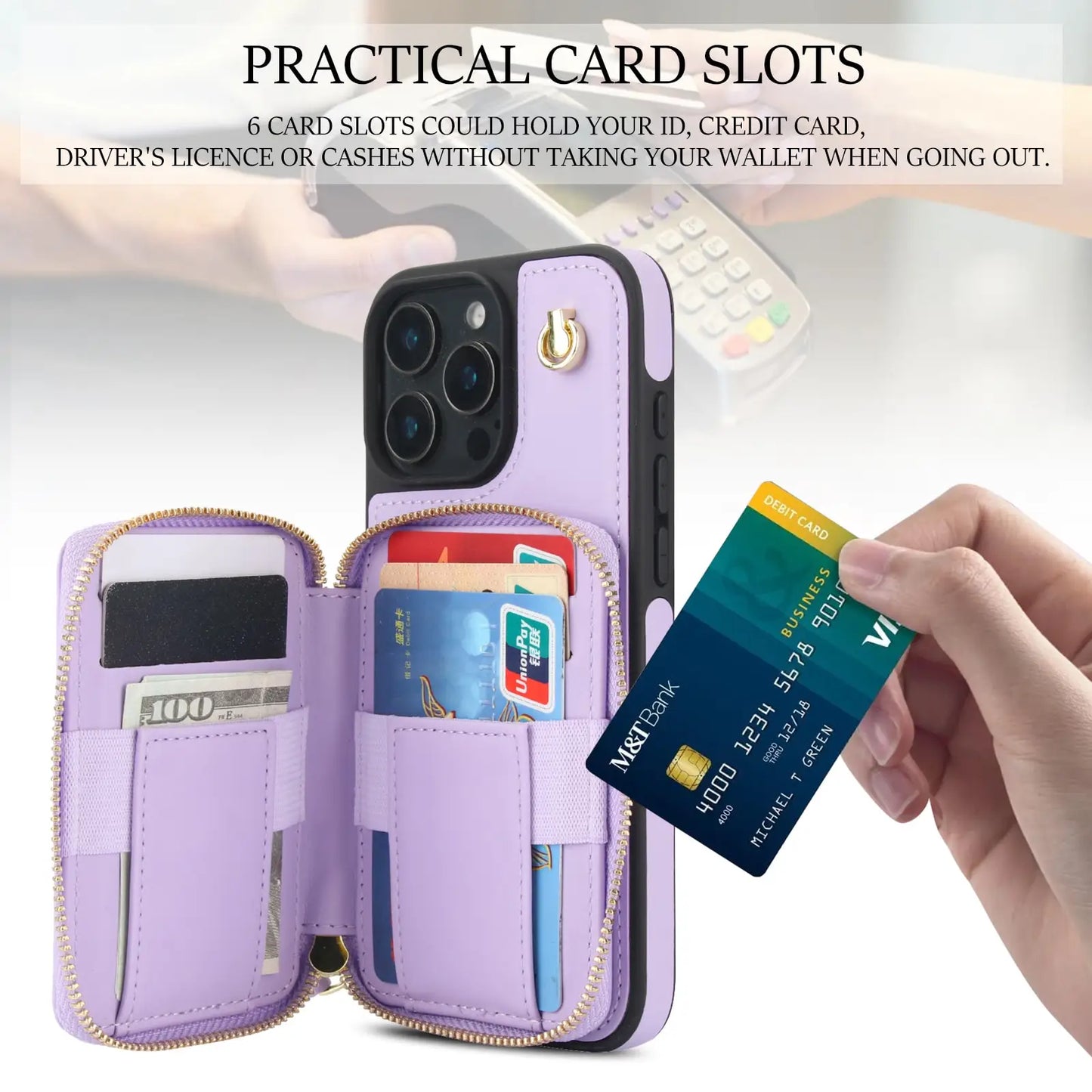 Crossbody Wallet Phone Case for iPhone