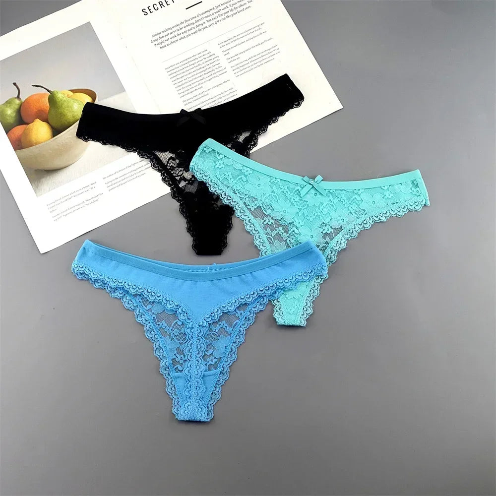 Soft Cotton Lace Thong Underwear for Everyday Comfort