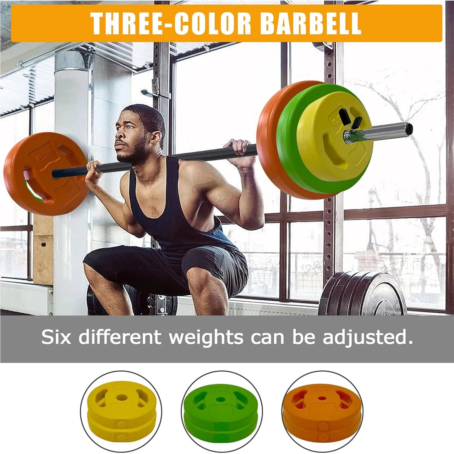 40LB Adjustable Barbell Weight Set .Home Strength Training & Full Body Workout Equipment
