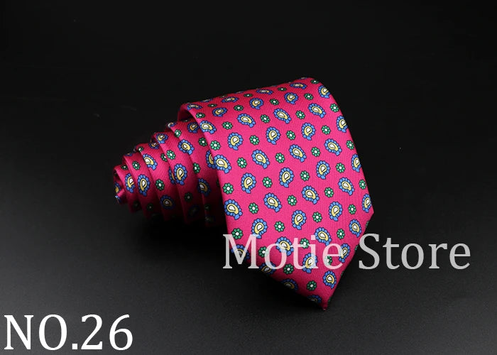 51 Styles Men's Silk Ties Jacquard Striped Plaid Floral Necktie Accessories Daily Wear Shirt Suit Cravat Wedding Party Gift