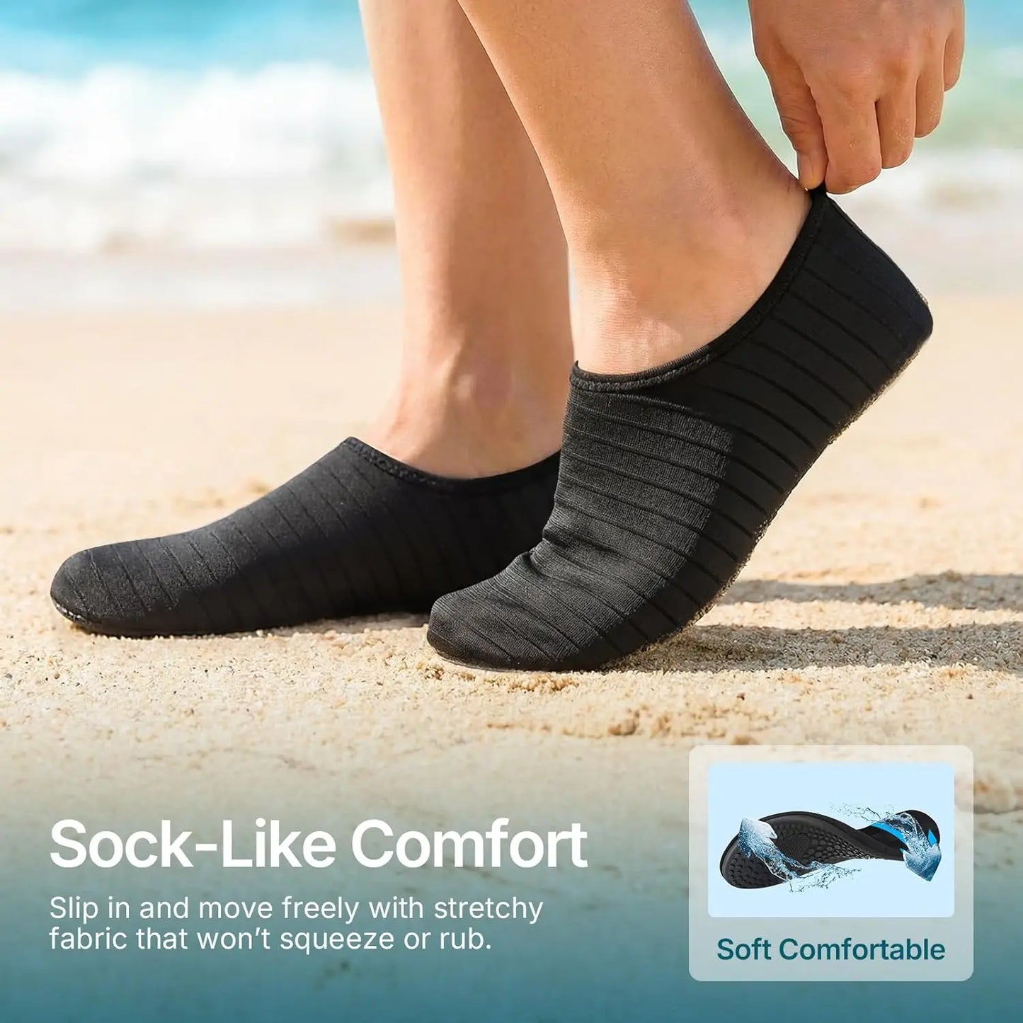 Quick-Dry Water Shoes for Men & Women .Lightweight Aqua Socks for Beach, Pool & Water Sports