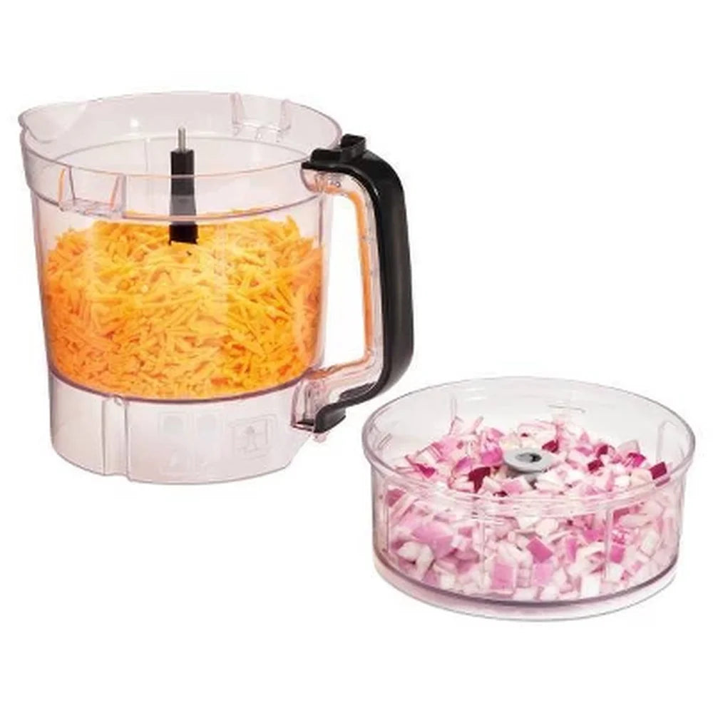 Dual Bowl Food Processor 500W 14 Cup Chopper Snap Assembly