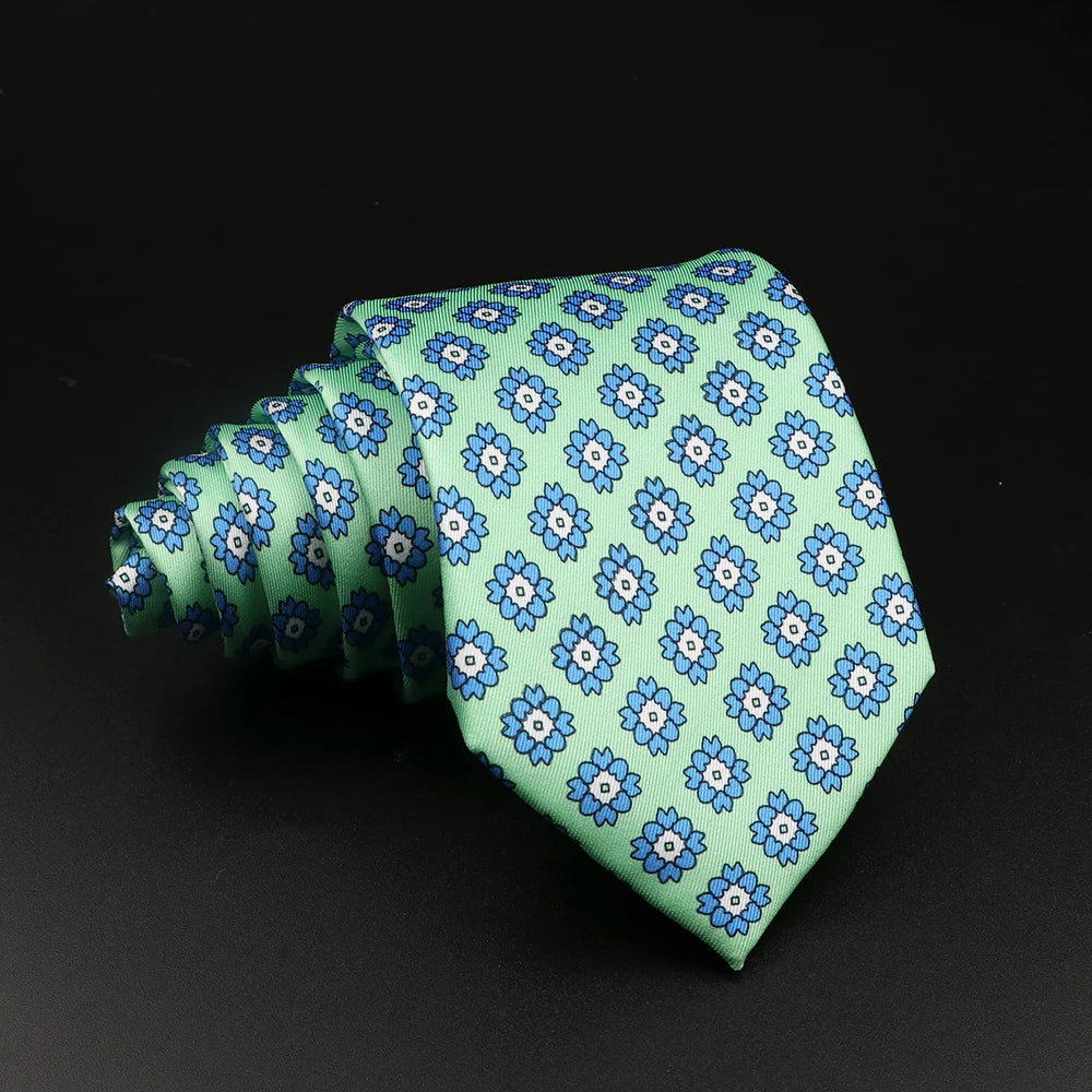 51 Styles Men's Silk Ties Jacquard Striped Plaid Floral Necktie Accessories Daily Wear Shirt Suit Cravat Wedding Party Gift