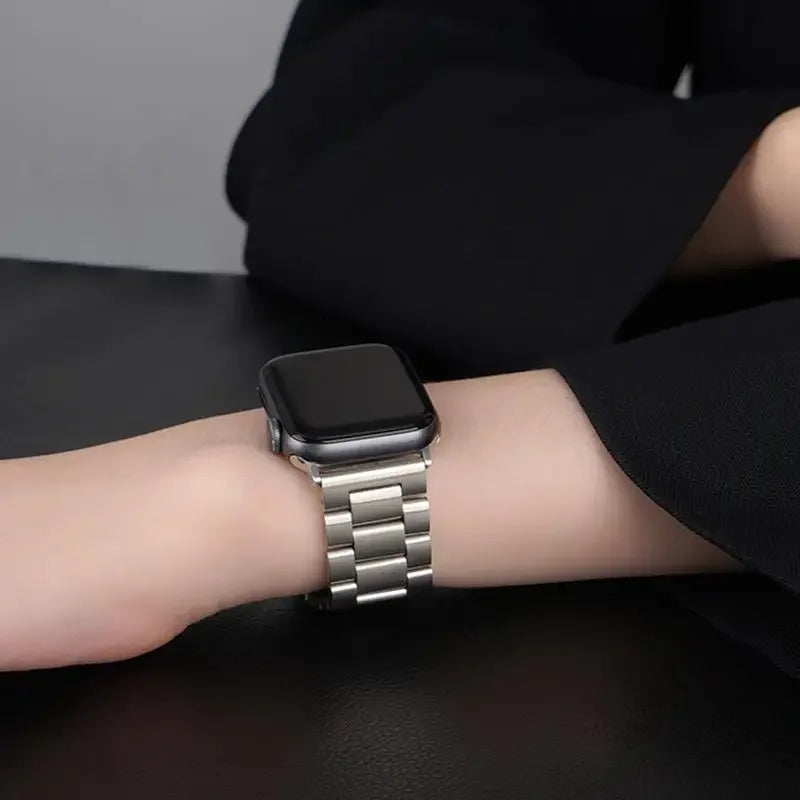 Premium Stainless Steel Apple Watch Band .Luxury Metal Replacement Strap