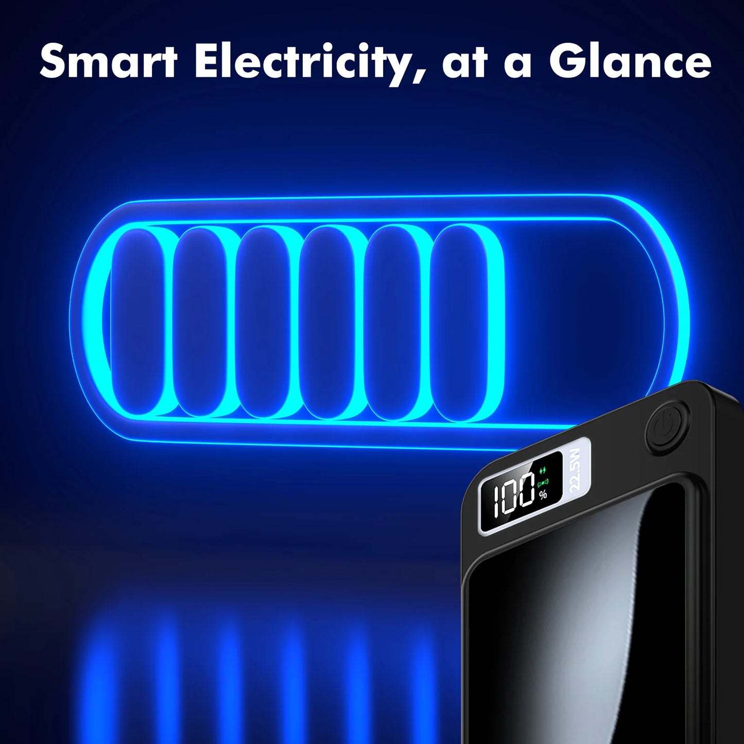 10000mAh Magnetic Wireless Power Bank, 2-in-1 Fast Charging Portable Charger with USB-C & MagSafe Compatible Battery Pack