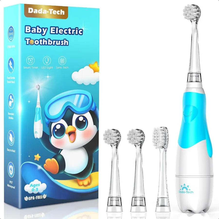 Toddler Electric Toothbrush With LED Light 2 Min Timer
