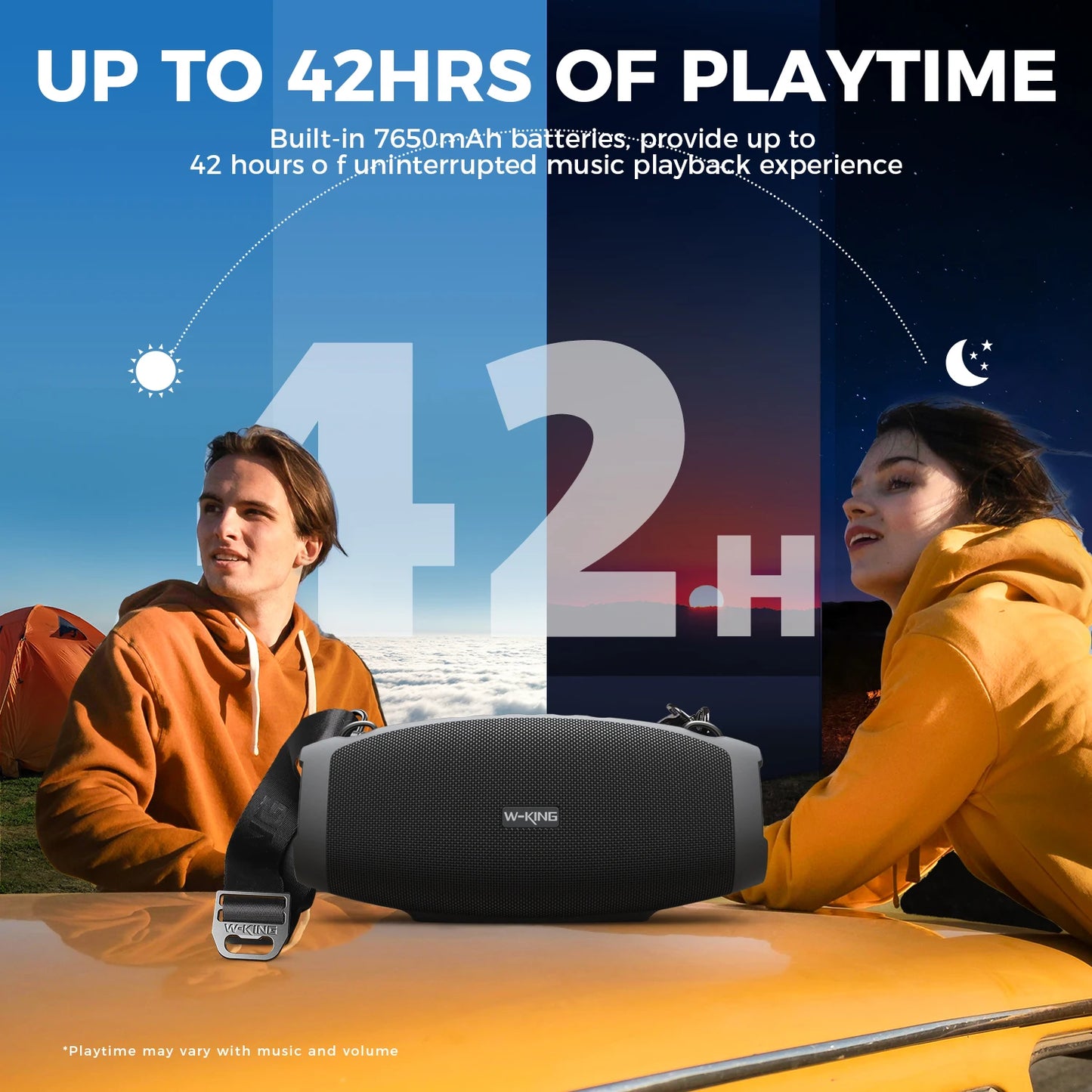 W-KING 70W Portable Bluetooth Speaker with Wireless Microphone, Deep Bass, Bluetooth 5.0 & IPX6 Waterproof