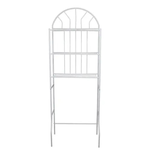 White 3-Tier Toilet Shelf Bathroom Towel Rack Metal Organizer Shelf Over Freestanding Storage For Bathroom