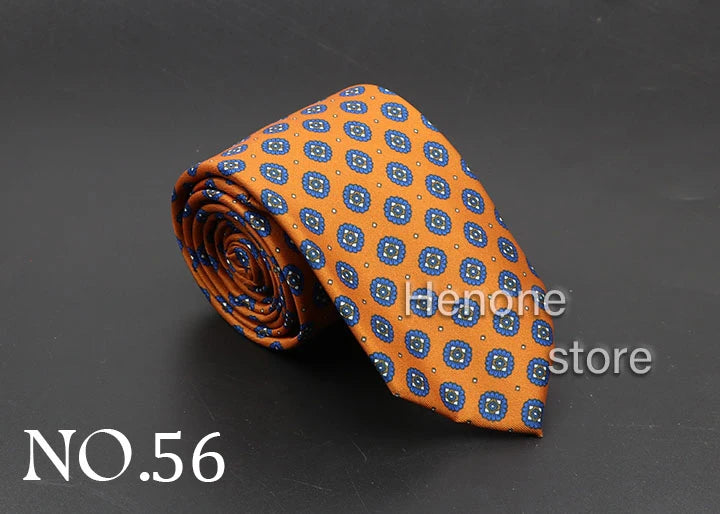 Luxury Floral & Paisley Men’s Silk Necktie .Wedding & Business Tie