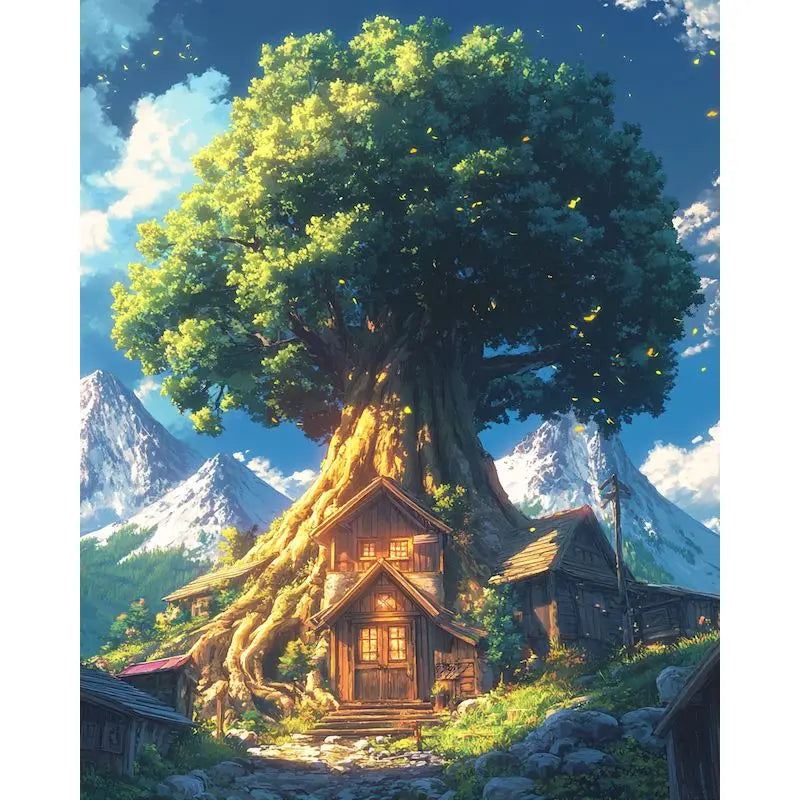 Diy Picture Painting By Numbers Landsape Acrylic Paints On Canvas Coloring By Numbers Home Decoration
