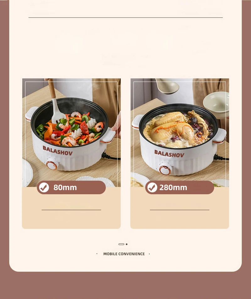 3L Portable Electric Rice Cooker 110V US Multifunctional Double Layer Pan Non-stick Cookware for Kitchen and Home Appliance