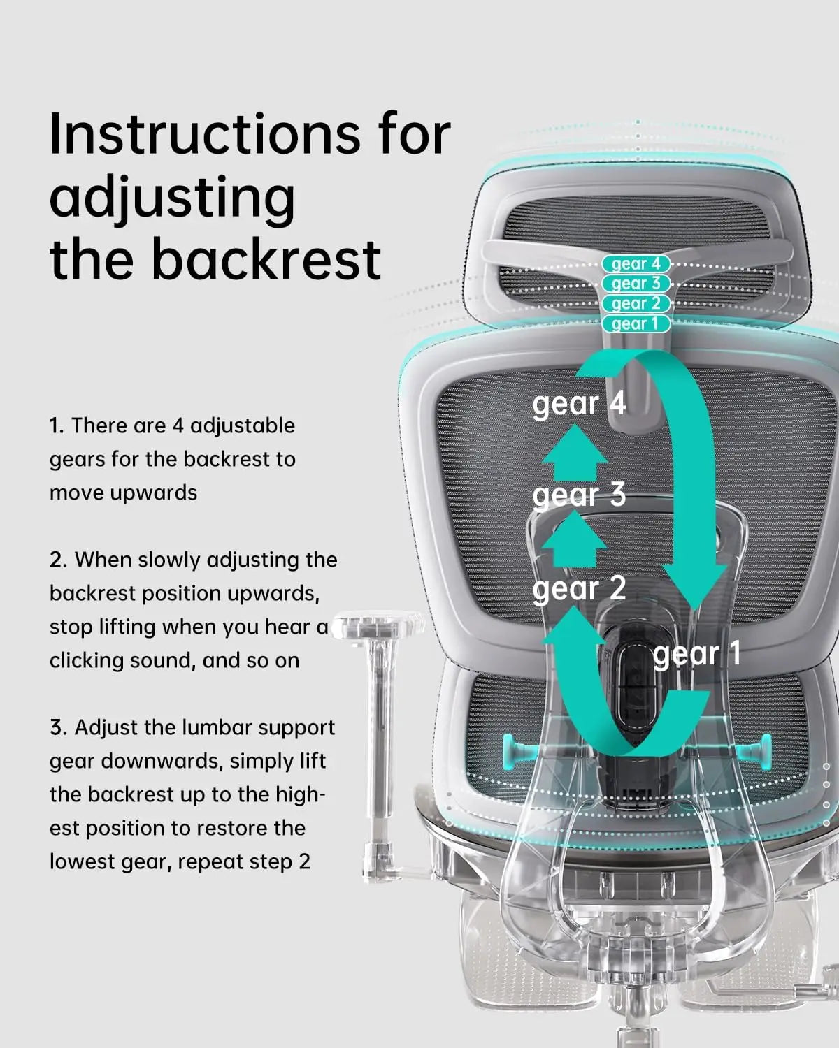 Ergonomic Mesh Office Chair with Adjustable Lumbar Support, 3D Armrests, Adjustable Headrest & Reclining High-Back Computer Desk Chair  Description