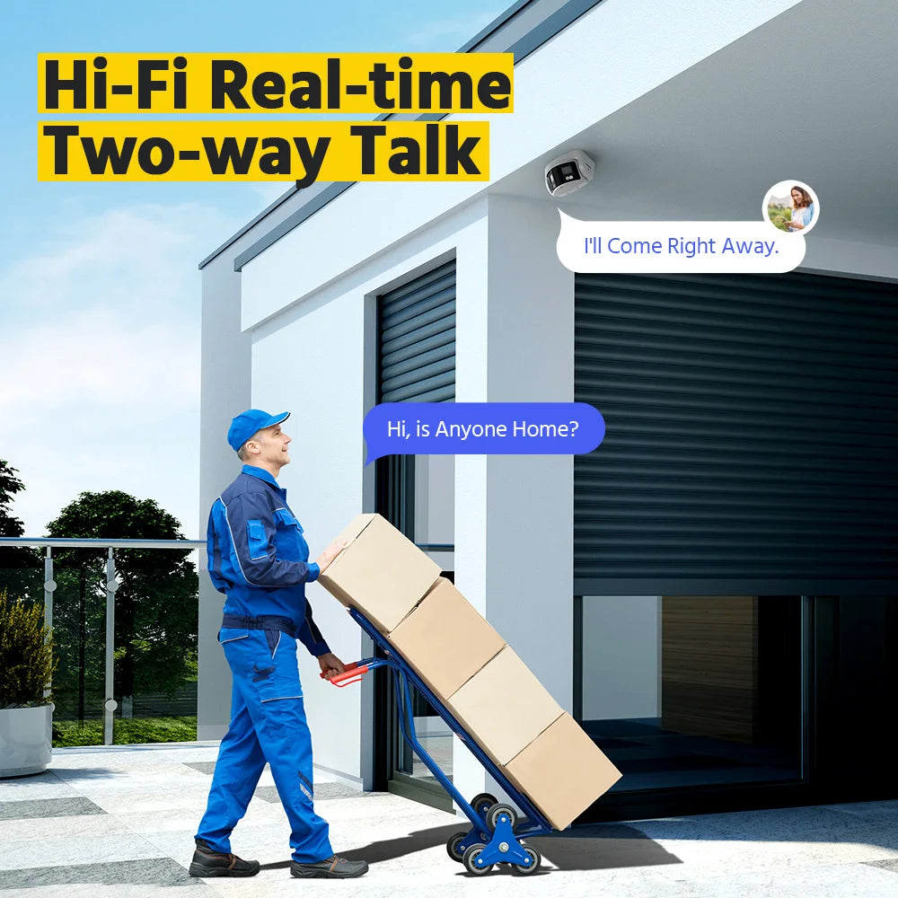 ANNKE 8MP Camera Security Dual Lens Human Detect Two Way Audio 180° Wide View Angle Panoramic Dual Lens Poe IP Camera