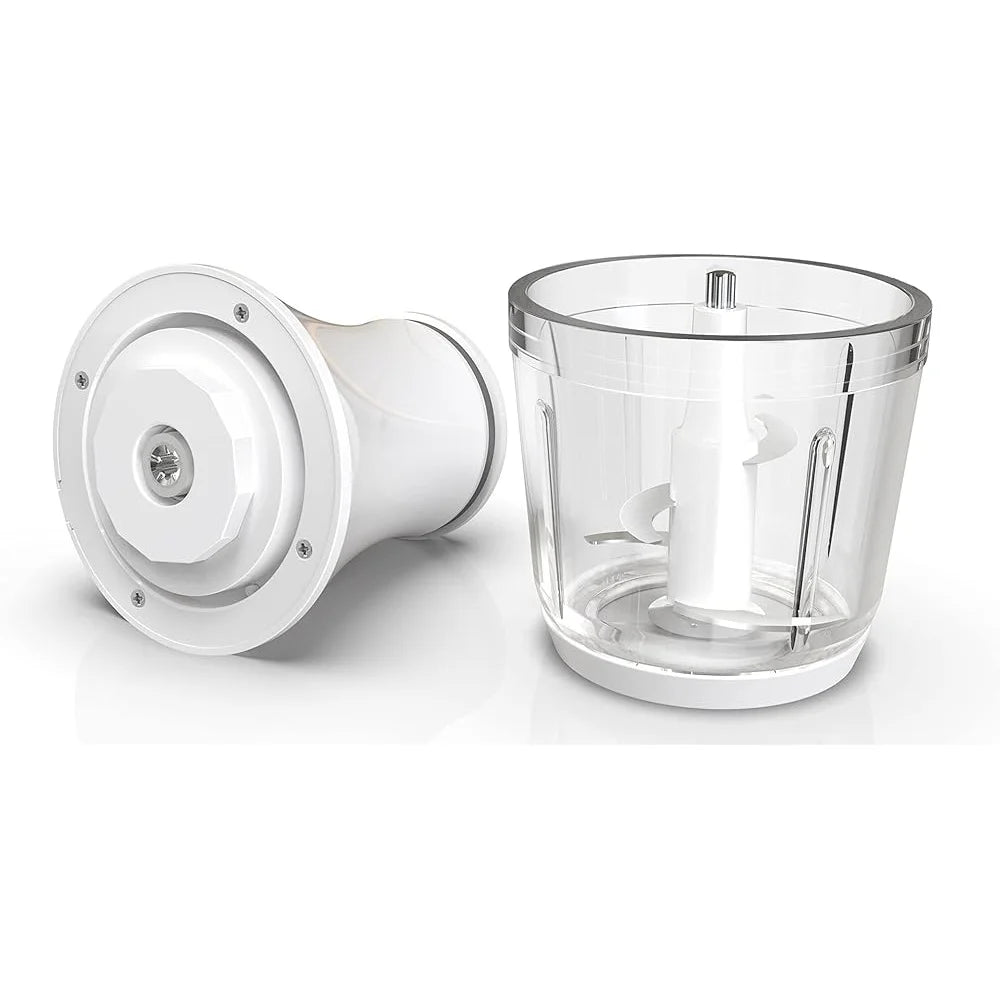 200W Mini Food Processor 2.5 Cup Chopper 4-Layer Stainless Steel Blade Kitchen Appliance Easy Clean Non-Slip Base