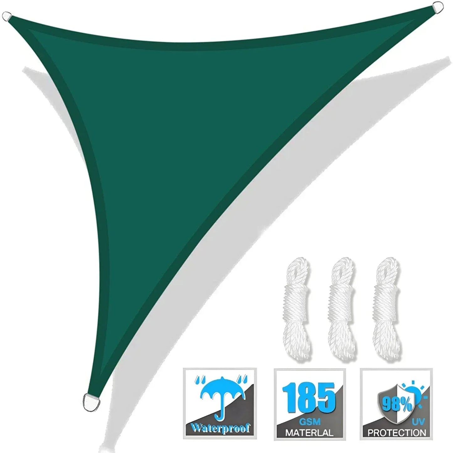 Triangle Sun Shade Sail Canopy .UV Protection Outdoor Patio Shade Cover