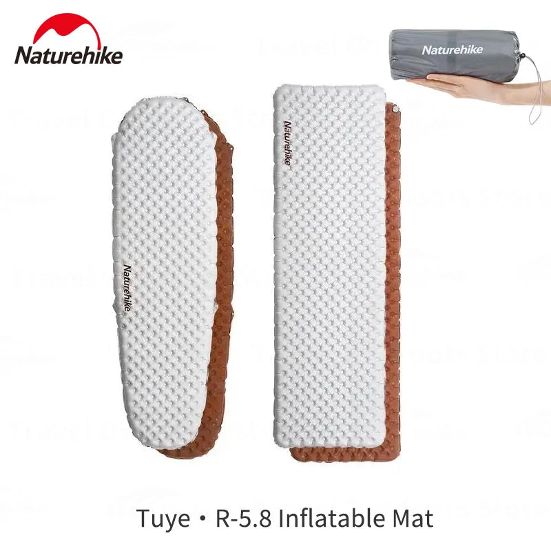 Naturehike R-value5.8 Inflatable Sleeping Mattress Ultralight Portable Folding Warm Cushion Hiking Outdoor Camping Mat Bed Pad