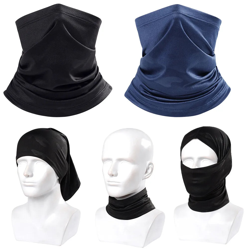 Balaclava Cooling Neck Gaiter Face Mask Sun Cover Neckerchief Bandana Headband for Men Women