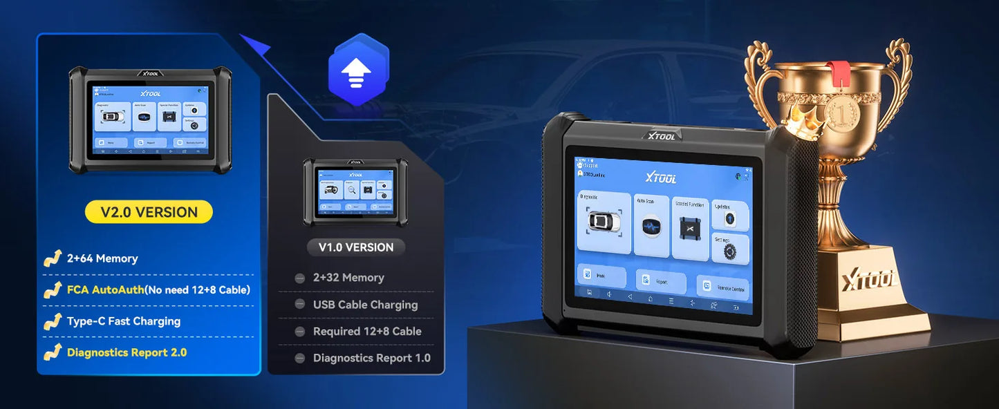 XTOOL X100 PADS V2.0 Key Programmer Automotive Scanner IMMO Read Write Chip All Key Lost OBD2 Diagnostic Tool With CANFD DOIP