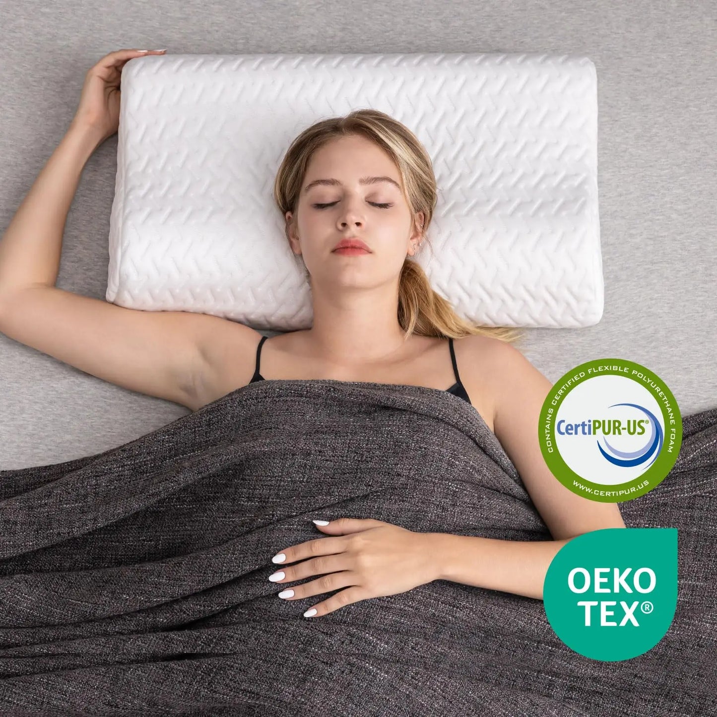 Hcore Ergonomic Memory Foam Pillow For Neck Pain Relief