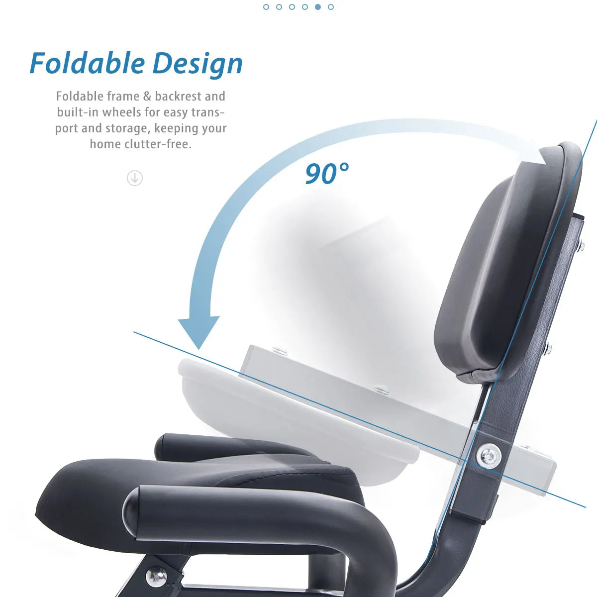 Metal Folding Exercise Bike Upright and Horizontal X Bike for Home Fitness with 10 Levels Adjustable Resistance Armband Backrest