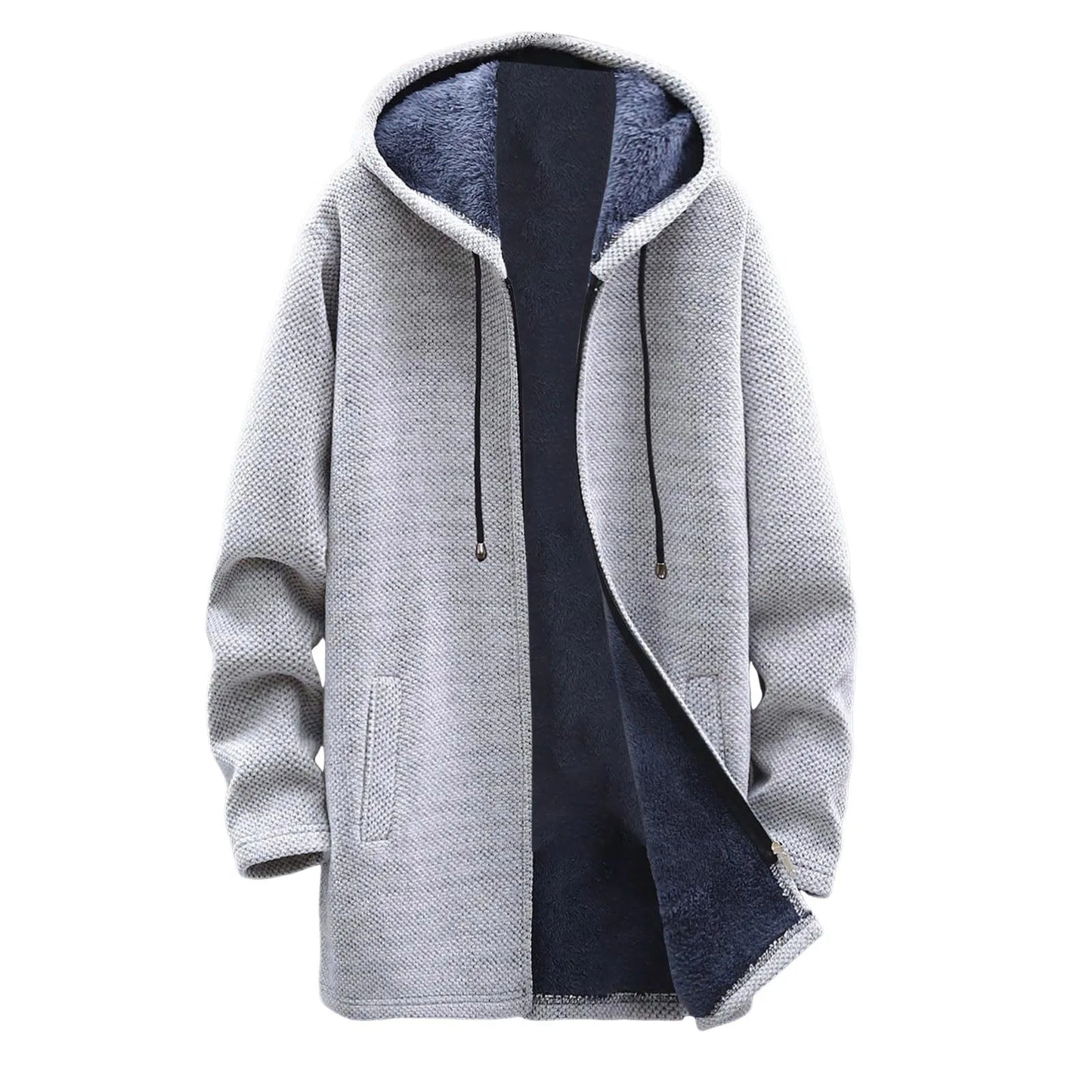 Men’s Fleece Lined Hooded Cardigan Jacket