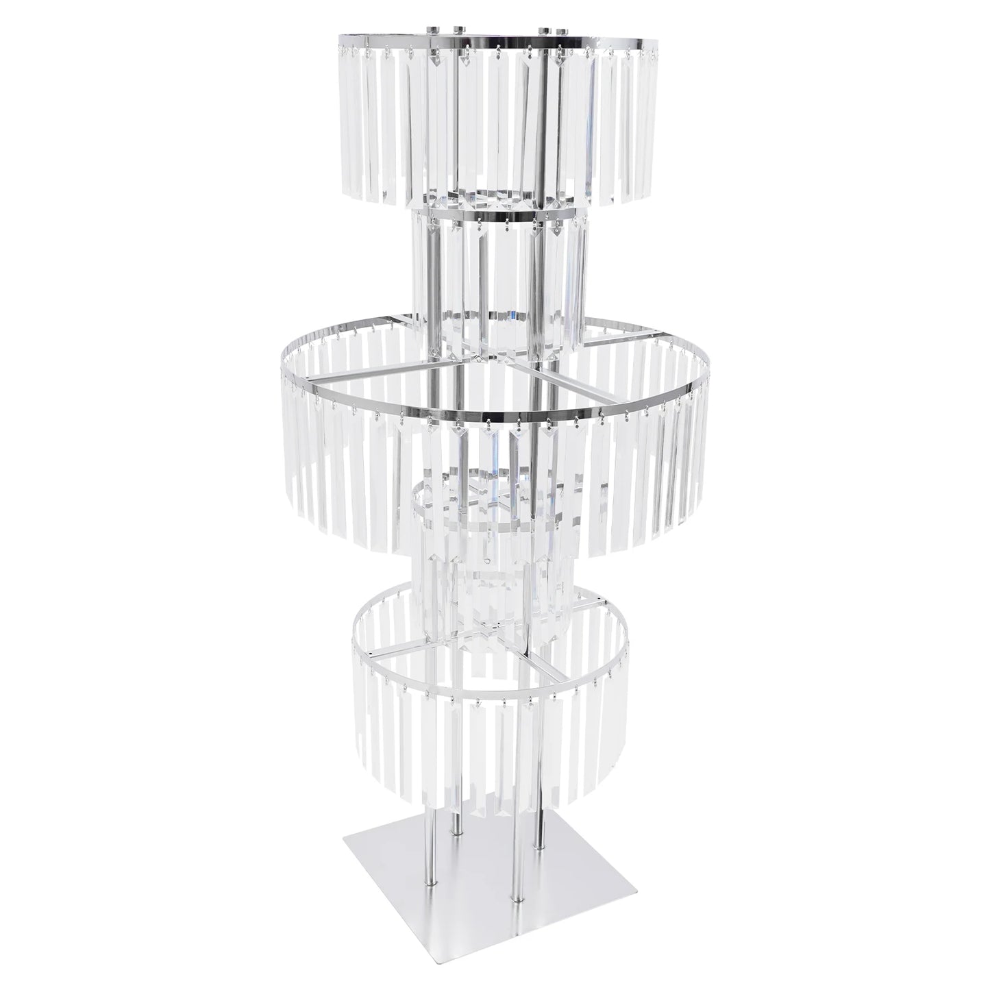 5 Tiers Acrylic Flower Stand Wedding Centerpiece Display Flower Holder Free Standing Decor for Parties, Banquets & Events