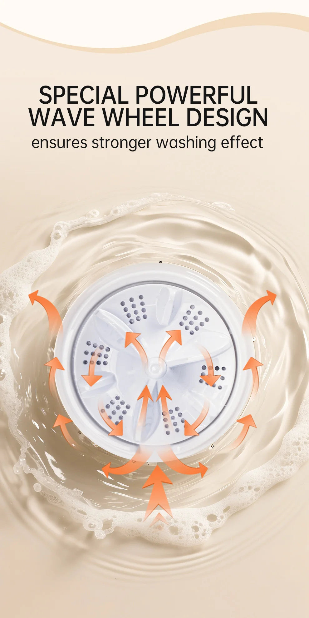Portable Mini Washing Machine USB Rechargeable Cordless Washer For Underwear, Socks, Baby Clothes, 4L Capacity With Digital Control, Quiet & Efficient For Apartment, Dorm, Travel, Camping & RV