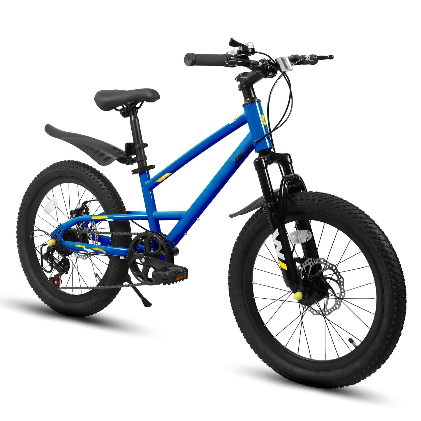 20-Inch Kids Mountain Bike . 7-Speed Bicycle for Boys & Girls Ages 6–12 with Front Suspension  Description: