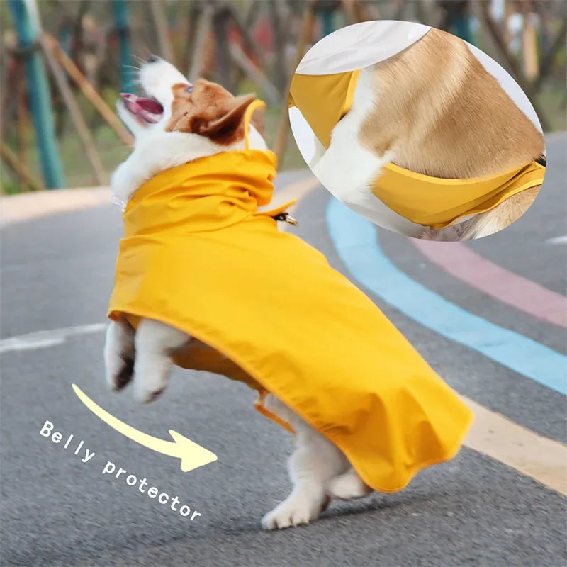 Waterproof Puppy Dog Raincoat with Hood