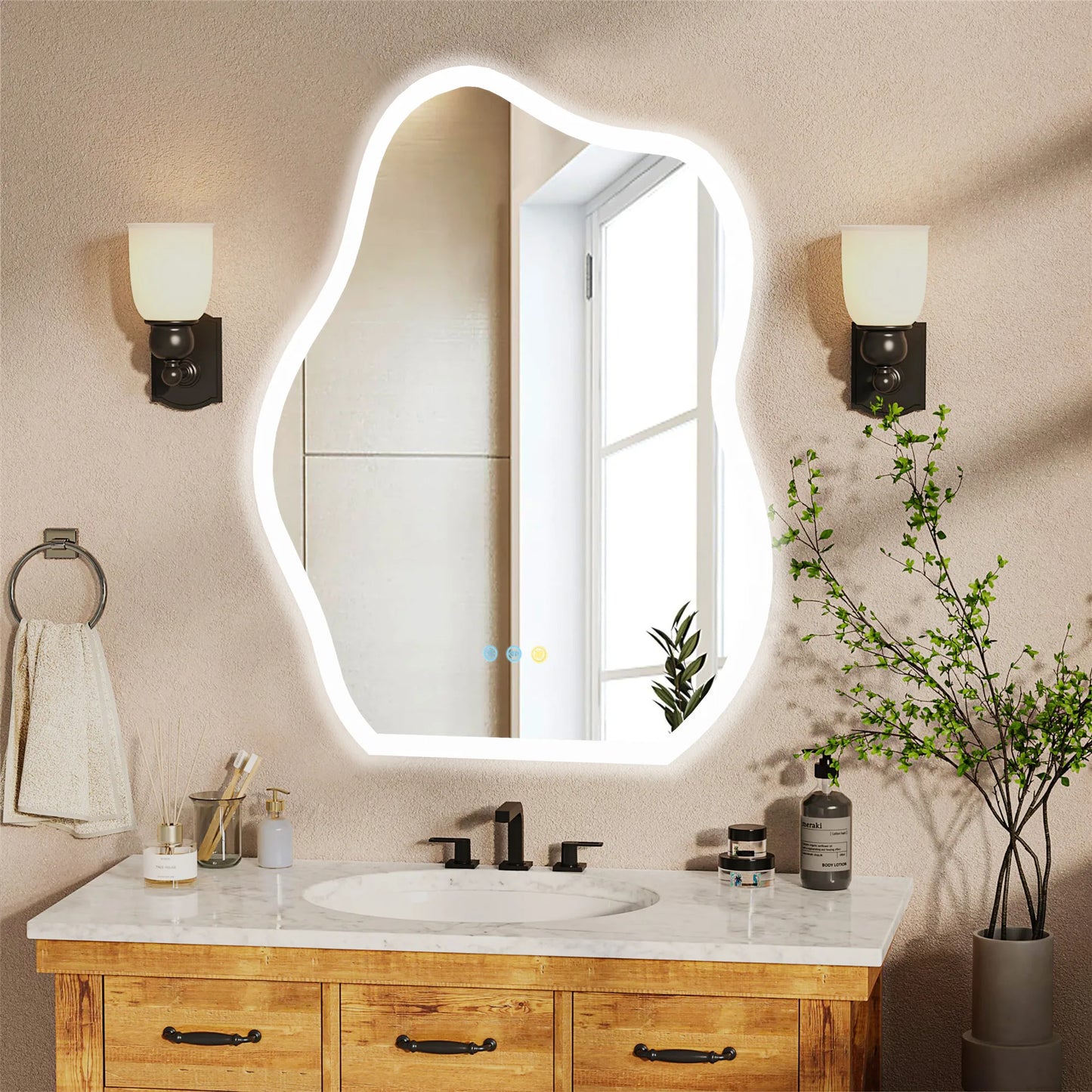 Cloud LED Mirror Anti Fog Dimmable 3000K 6000K CRI90