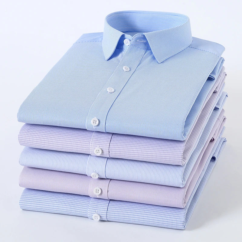 Men’s Classic Fit Long Sleeve Business Dress Shirt .Comfortable Formal Button-Up