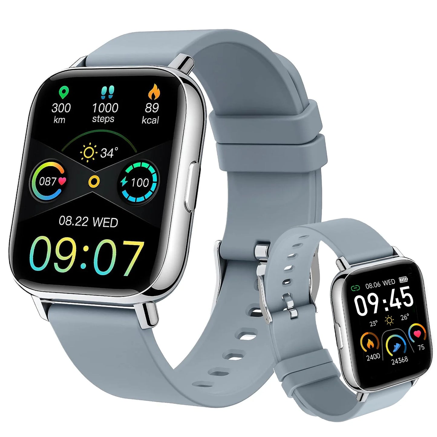 1.69” Bluetooth Smart Watch with Fitness & Health Tracking