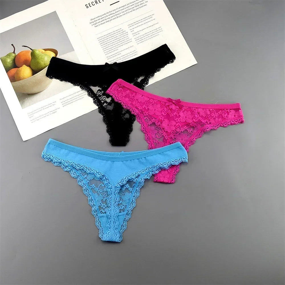 Soft Cotton Lace Thong Underwear for Everyday Comfort