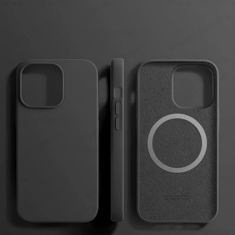 MagSafe Liquid Silicone iPhone Case . Soft Touch Magnetic Protective Cover