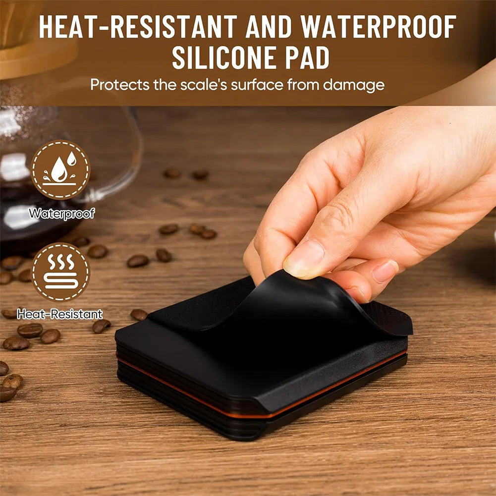Mini Pour Over Drip Espresso Scale with Timer Rechargeable Smart Coffee Scale LED Display 0.1g for Espresso and Pour Over Coffee
